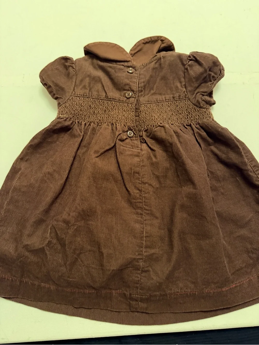 Gymboree Brown Corduroy Dress with Reindeer and Snowflake Trim